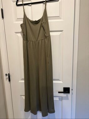 Olive Green Spaghetti Strap Maxi Jumper
